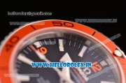 Omega Seamaster Planet Ocean Swiss ETA 2824 Automatic Steel Case with Orange Bezel Black Dial and Stick Markers (EF)