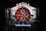 Tag Heuer aquaracer Quartz Movement with Red Dial and SS Strap