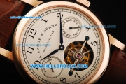 A.Lange&Sohne Glashutte Swiss Tourbillon Manual Winding Movement Rose Gold Case with Cream Dial