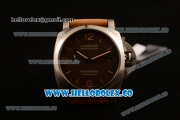 Panerai Luminor Marina 1950 3 Days Automatic Clone P.9010 Automatic Steel Case with Brown Dial and Brown Leather Strap - PAM 1951