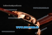 Vacheron Constantin Malte Tourbillon Asia Automatic Rose Gold Case with Pink Dial and Coffee Leather Strap - Stick Markers