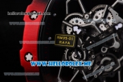 Richard Mille RM 35-01 RAFA Miyota 9015 Automatic PVD Case with Skeleton Dial and Black Rubber Strap Dot Markers