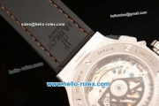 Hublot Chukker Bang Chrono Swiss Valjoux 7750-DD Automatic Steel Case with Black Dial and Brown Leather Strap