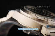 Panerai Luminor Daylight Pam 236 Chronograph Miyota Quartz Movement Full Steel with Black Dial and Green Markers