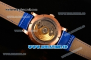 Patek Philippe Grand Complications Asia Automatic Rose Gold Case with Blue Dial and Blue Leather Strap