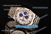 Audemars Piguet Royal Oak Offshore "Navy" Chrono Swiss Valjoux 7750 Automatic Steel Case/Bracelet with White Dial and Blue Arabic Numeral Markers (NOOB)