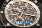 Audemars Piguet Royal Oak Offshore Chrongraph Swiss Valjoux 7750 Automatic Ceramic Case with Grey Dial and White Stick Markers - 1:1 Original (NOOB)
