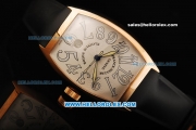 Franck Muller Platinum Rotor Swiss ETA 2824 Automatic Movement Rose Gold Case with White Dial and Arabic Numeral Markers