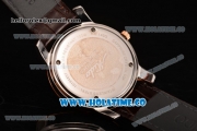 Mido Dorada Miyota Quartz Steel Case with Rose Gold Bezel and White Dial