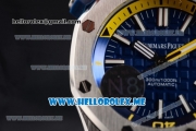 Audemars Piguet Royal Oak Offshore Diver Asia 2813 Automatic Steel Case with Blue Dial and Stick Markers Blue Rubber Strap (EF)