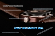 SevenFriday P3-02 Japanese Miyota 8215 Automatic Steel Case with White/Black Dial and Brown Leather Strap