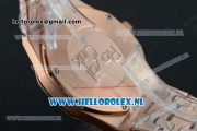 Audemars Piguet Royal Oak Swiss Quartz Rose Gold Case with Blue Dial and Rose Gold Bracelet (EF)