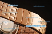 Breitling Montbrillant Swiss Valjoux 7750 Automatic Full Rose Gold with White Dial and Stick Markers