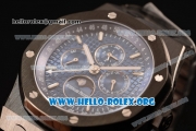 Audemars Piguet Royal Oak Perpetual Calendar Asia Automatic PVD Case with Blue Dial and PVD Bracelet