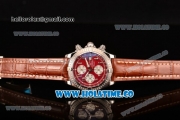 Breitling Chronomat Evolution Swiss Valjoux 7750 Automatic Steel Case with Red Dial and Silver Arabic Numeral Markers (BP)