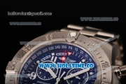 Breitling Aeromarine Avenger Seawolf Chrono Swiss Quartz Full Steel with Blue Dial and White Arabic Numeral Markers