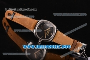 Panerai Panerai Radiomir S.L.C. 3 Days PAM 425 Clone P.3000 Manual Winding Steel Case with Black Dial and Brown Leather Strap (ZF)