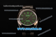 Rolex Milgauss Asia Automatic Full PVD with Green Stick Markers and Black Dial