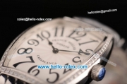 Franck Muller Casablanca Miyota OS2035 Quartz Steel Case with Black Arabic Numerals and White Dial