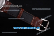 IWC Portuguese Tourbillon Asia ST25 Automatic Steel Case with Brown Dial Arabic Numeral Markers and Brown Leather Strap