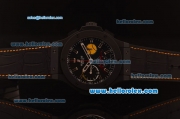 Hublot Nastie Bang Swiss Valjoux 7750 Automatic Ceramic Case with Black Dial and Black Leather Strap