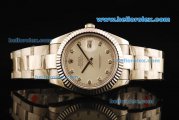 Rolex Datejust II Rolex 3135 Automatic Movement Full Steel with Silver Dial and Diamond Markers