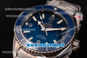Omega Seamaster Planet Ocean Swiss ETA 2824 Automatic Steel Case with Blue Dial and White Stick Markers (BP)