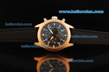 IWC Pilot's Watch TOP GUN Automatic Movement Rose Gold Case with White Markers and Black Strap