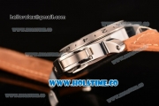 Panerai Luminor GMT PAM 029 A Asia Automatic Steel Case with Black Dial Stick/Arabic Numeral Markers and Brwon Leather Strap