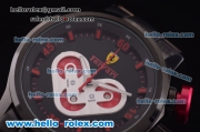 Ferrari Chronograph Miyota Quartz Full PVD with Black Dial and Red Markers