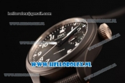 IWC Big Pilot'S Asia Auto PVD Case with Black Dial and Black Nylon Strap - 1:1 Origianl (ZF)