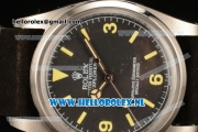 Rolex Explorer 2813 Auto Steel Case with Black Dial and Black Nylon Strap