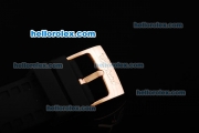 Chopard Happy Sport Quartz Movement Rose Gold Case with Black Dial and Diamond Bezel