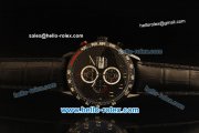 Tag Heuer Carrera Calibre 16 Quartz Movement PVD Case with Black Bezel and Black Leather Strap Tag Heuer Carrera Calibre 16 Quartz Movement PVD Case with Black Bezel and Black Leather Strap