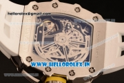 Richard Mille RM11-03 Swiss Valjoux 7750 Automatic Steel Case Skeleton Dial With Arabic Numeral Markers White Rubber Strap(KV)