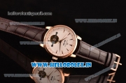 Jaeger-LECoultre Master Asia ST17 Run Fly Automatic Rose Gold Case with White Dial and Stick Markers