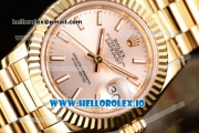 Rolex Datejust Swiss ETA 2671 Automatic Yellow Gold Case with Sliver Dial Stick Markers and Yellow Gold Bracelet (BP)