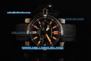 Graham Chronofighter Oversize Chronograph Swiss Valjoux 7750 Automatic Movement PVD Case with Black Dial and Black Rubber Strap-1:1 Original