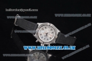 Breitling Avenger Seawolf Chrono Miyota OS10 Quartz Steel Case with White Dial Black Rubber Strap and Stick Markers