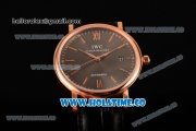 IWC Portofino Automatic Miyota 9015 Automatic Rose Gold Case with Grey Dial and Stick Markers