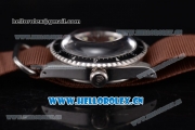 Rolex Milgauss Vintage Asia 2813 Automatic Steel Case with Brown Dial Dot Markers and Brown Nylon Strap