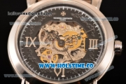 Vacheron Constantin Malte Asia Automatic Steel Case with Black Skeleton Dial and Silver Roman Numeral Markers