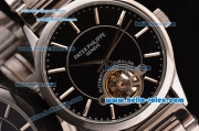 Patek Philippe Complicated ST18 Automatic with Tourbillon Full Steel with Silve Stick Markers and Black Dial