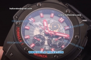 Hublot King Power F1 Swiss Valjoux 7750 Automatic PVD Case with Black Dial and Red Markers