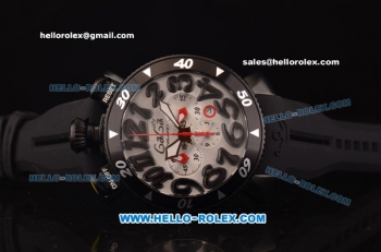 Gaga Milano Chrono 48 Miyota OS20 Quartz PVD Case with Silver Dial and Black Numeral Markers