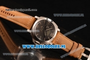 Panerai PAM00533 Luminor 1950 10 Days GMT Automatic Asia Automatic Steel Case with Black Dial and Brown Leather Strap