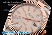 Rolex Datejust II Asia 2813 Automatic Two Tone Case with White Dial and White Stick Markers - ETA Coating Super LumiNova