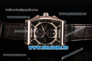 IWC Da-Vinci Chrono Miyota Quartz Steel Case with Black Leather Strap and Black Dial IWC Da-Vinci Chrono Miyota Quartz Steel Case with Black Leather Strap and Black Dial