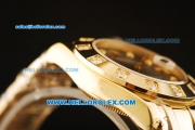 Rolex Datejust Automatic Movement Full Gold with Black MOP Dial and Diamond Bezel-ETA Coating Case