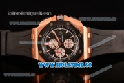 Audemars Piguet Royal Oak Offshore Chrono Clone AP Calibre 3126 Automatic Rose Gold Case with Black Dial and White Stick Markers (NOOB)